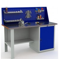 Верстак металлический однотумбовый WD-1 с экраном L=160