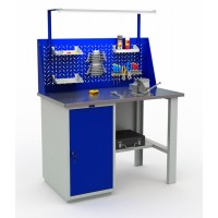 Верстак металлический однотумбовый WD-1 с экраном L=120