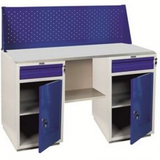 Верстак металлический двухтумбовый WD2/WD2 с экраном L=180