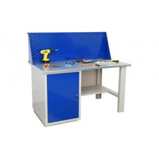 Металлический стол  однотумбовый WD-1 с экраном L=140